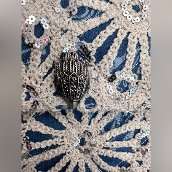 Kurt Geiger Blue & White Lace shoulder bag- with dust bag - Picture 2 of 16